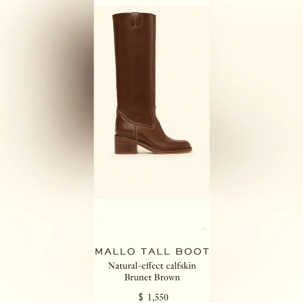 Chloe “Mallo” tall leather boots. 2 inch stacked heel. Brand new in box! - Picture 1 of 2